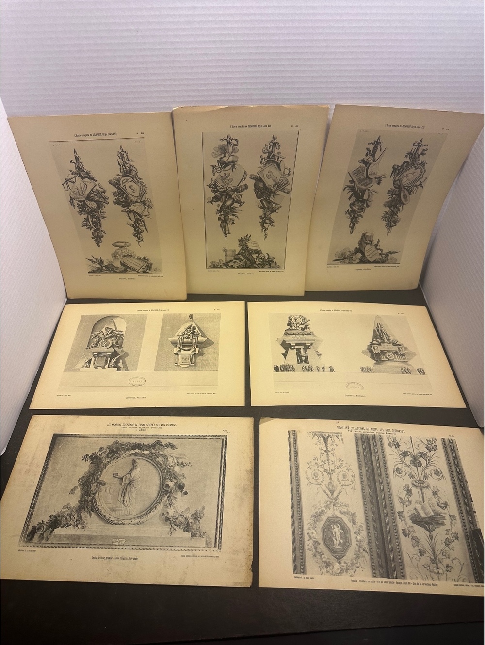 7 antique Delafosse Louis XVI French art plates Armand Guerinet 8 x 12
